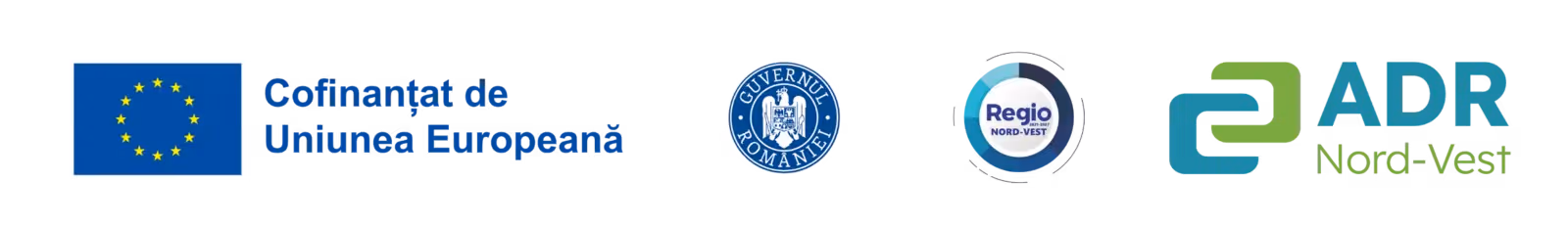 Sigle: Cofinanțat de Uniunea Europeană, Guvernul României, Regio Nord-Vest 2021-2027, Agenția de Dezvoltare Regională Nord-Vest